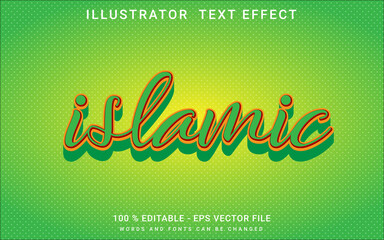 Wall Mural - Modren Text Effect islamic editable premium vector