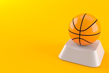 Poster - Basketball ball on computer key