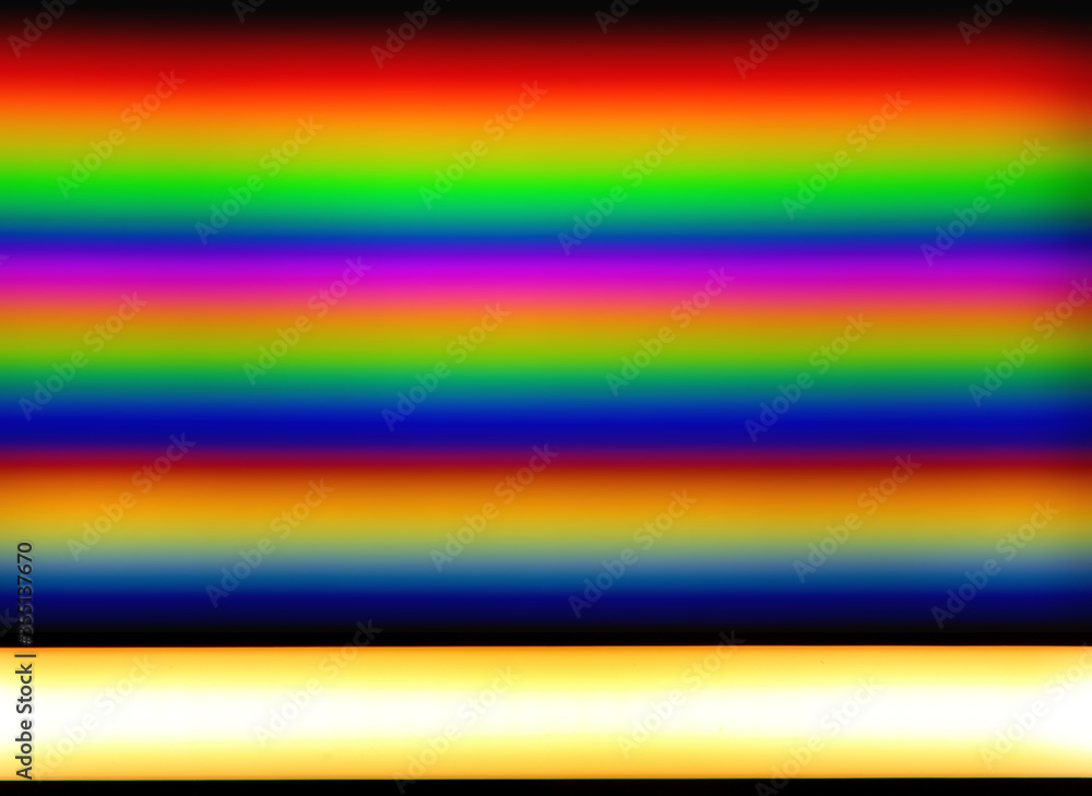 Diffraction spectrum of the light emission of an LED linear fixture ...