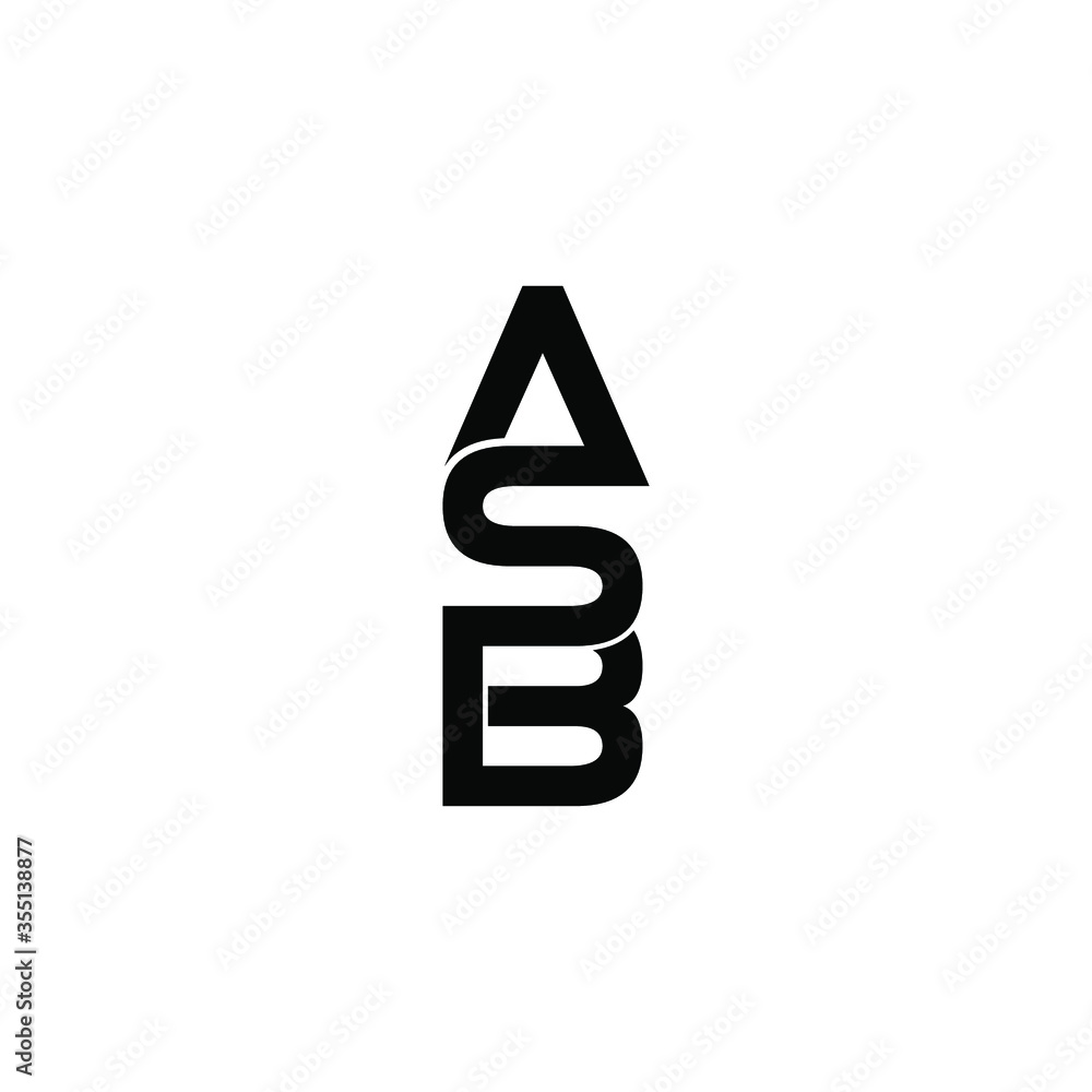 asb letter original monogram logo design Stock Vector | Adobe Stock