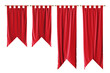 Set of medieval banners isolated on a white background. Clipping path included.
