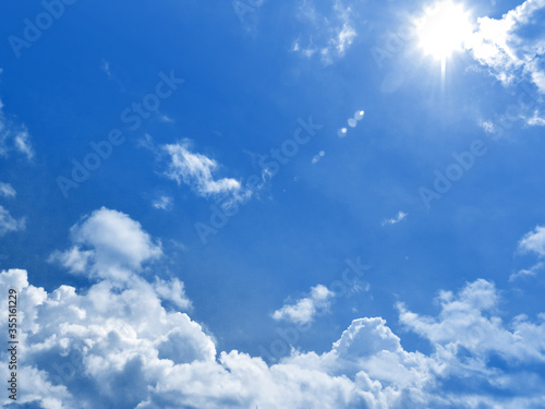 イラスト風に加工された空の背景 Stock Photo Adobe Stock