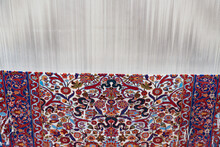 Silk Carpet On A Loom, Traditional Carpet Weaving In Uzbekistan