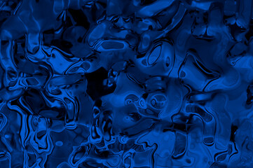 Wall Mural - Dark blue liquid abstract textured background