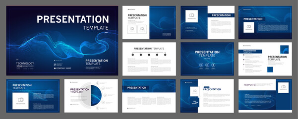 Business presentation templates set. use in presentation, flyer and leaflet, corporate report, marketing, advertising, annual report, banner, annual report brochure, company profile.