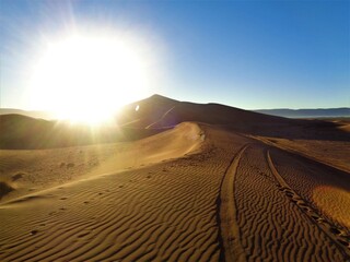 sunset in the desert