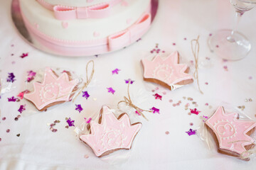 Wall Mural - decorative cookies for princess, bonbonnieres