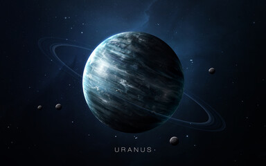 Wall Mural - uranus - high resolution 3d images presents planets of the solar system. this image elements furnish