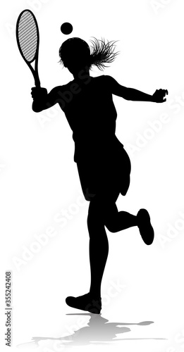 A tennis player woman femal...