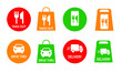 take out food icon, food delivery icon, drive through icon, online order icon, restuarant icon, take away icon,  delivery icon