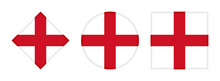 England Flag Icon Set. Isolated On White Background 