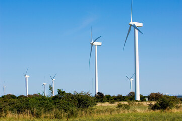 Wind farm on the island of Gotland in Sweden