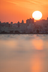 Wall Mural - Sunset in Tunis, capital of tunisia