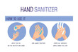 © Gstudio - Hands washing technique using sanitizer vector design