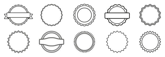 Wall Mural - Round Badge, Stamp set. Vector