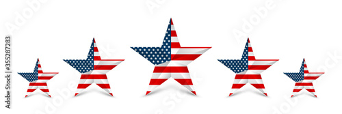 Fotomural USA star in national colors of America