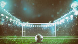 Fototapeta Sport - Ready to kick the penalty and score a goal inside area at the stadium