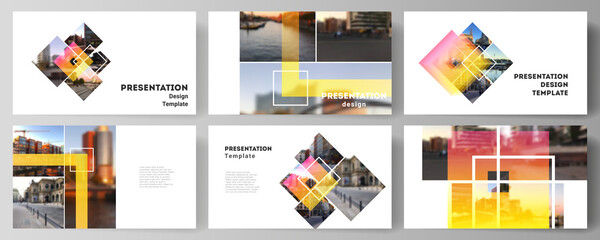 Wall Mural - the minimalistic abstract vector illustration of the editable layout of the presentation slides desi