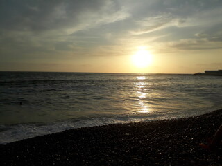 sunset over the sea