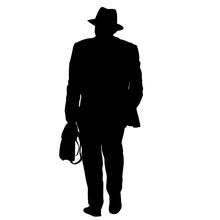 Man Black Silhouette Briefcase Free Stock Photo - Public Domain Pictures