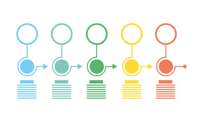 Sticker - business infographic with circular icons