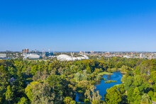 Aerial View Of Sport Stadiums In Melbourne, Australia
