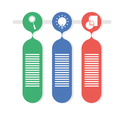 Poster - Timeline Infographics with lupe light bulb and pie chart icons vector design