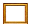 © mkos83 - Wooden decorative picture frame with golden insets on white background