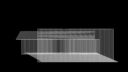 Wall Mural - Abstract Background Black And White Geometric Lines