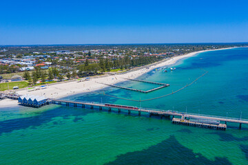 Wall Mural - Aerial view of Busselton jetty in Australia