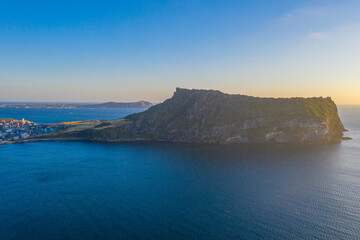 Poster - Sunrise view of Seongsan Ilchulbong known as sunrise peak at Jeju Island, Republic of Korea