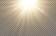 © timchig - Vector transparent sunlight special lens flash light effect. front sun lens flash. Vector blur in the light of radiance. Element of decor.