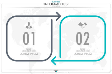 Infographic business horizontal timeline process chart template. Vector modern banner used for presentation and workflow layout diagram, web design. Abstract elements of graph options.