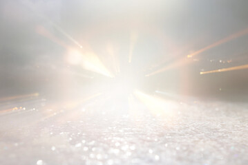 Abstract science fiction futuristic background . lens flare. concept image of space or time travel over bright lights