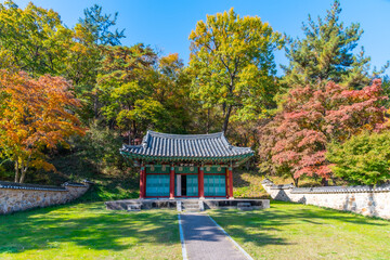 Poster - Gungnyeosa shrine at Buyeo, Republic of Korea