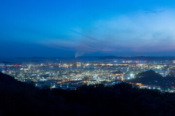 Wall Mural - 水島コンビナート 工場夜景 -鷲羽山スカイライン水島展望台より-