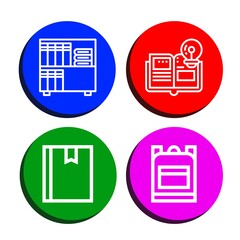 Sticker - college icon set