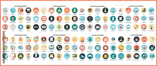 Cuadros en Lienzo Business icons set for business.