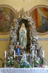 Our Lady of Lourdes at Saint Nicholas Parish Church in Donja Zelina, Croatia