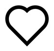 © sundar - heart shape icon outlined, black heart