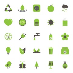 Sticker - collection of eco icons