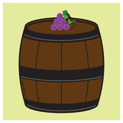 Sticker - wine barrel