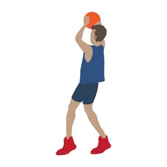 Poster - man playing basketball