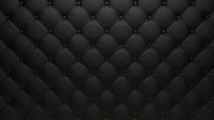 3d rendered dark tufted leather background