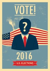 Wall Mural - us elections poster