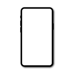 Wall Mural - mobile phone. mobile phone mockup. template smartphone, isolated. mobile phone with shadow. vector i