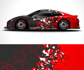 Racing Sport Car Wrap design and vehicle livery