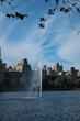 Central Park Reservoir with a fountain