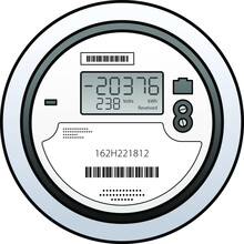 A Smart / Digital IoT Household Electricity / Power Meter With A 2-line LCD.