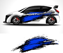 Racing Sport Car Wrap Design And Vehicle Livery